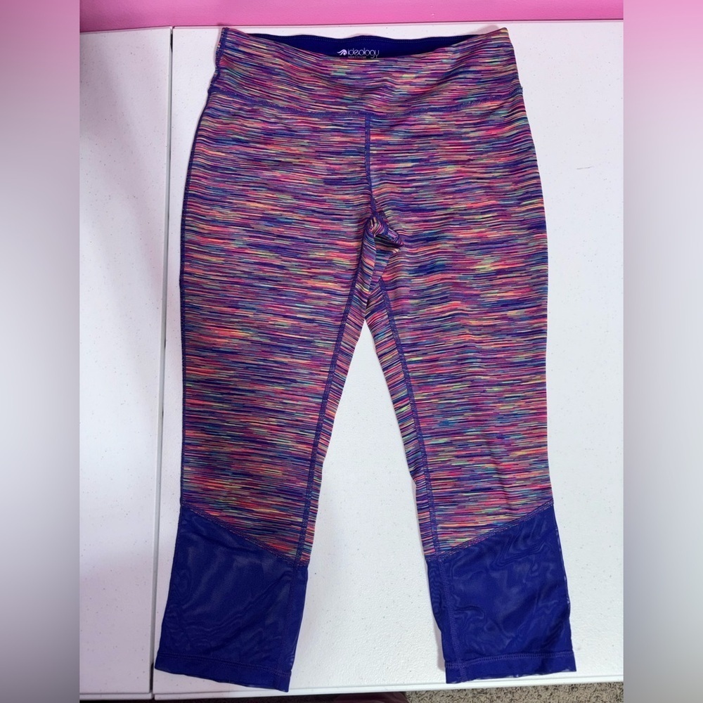 Ideology Women’s Capris with Blue and Pink Stripes